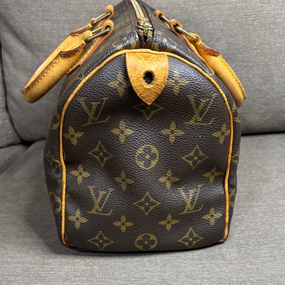 Louis Vuitton Speedy 25 Monogram Canvas Boston Satchel Handbag Vintage Authentic - Picture 5 of 17